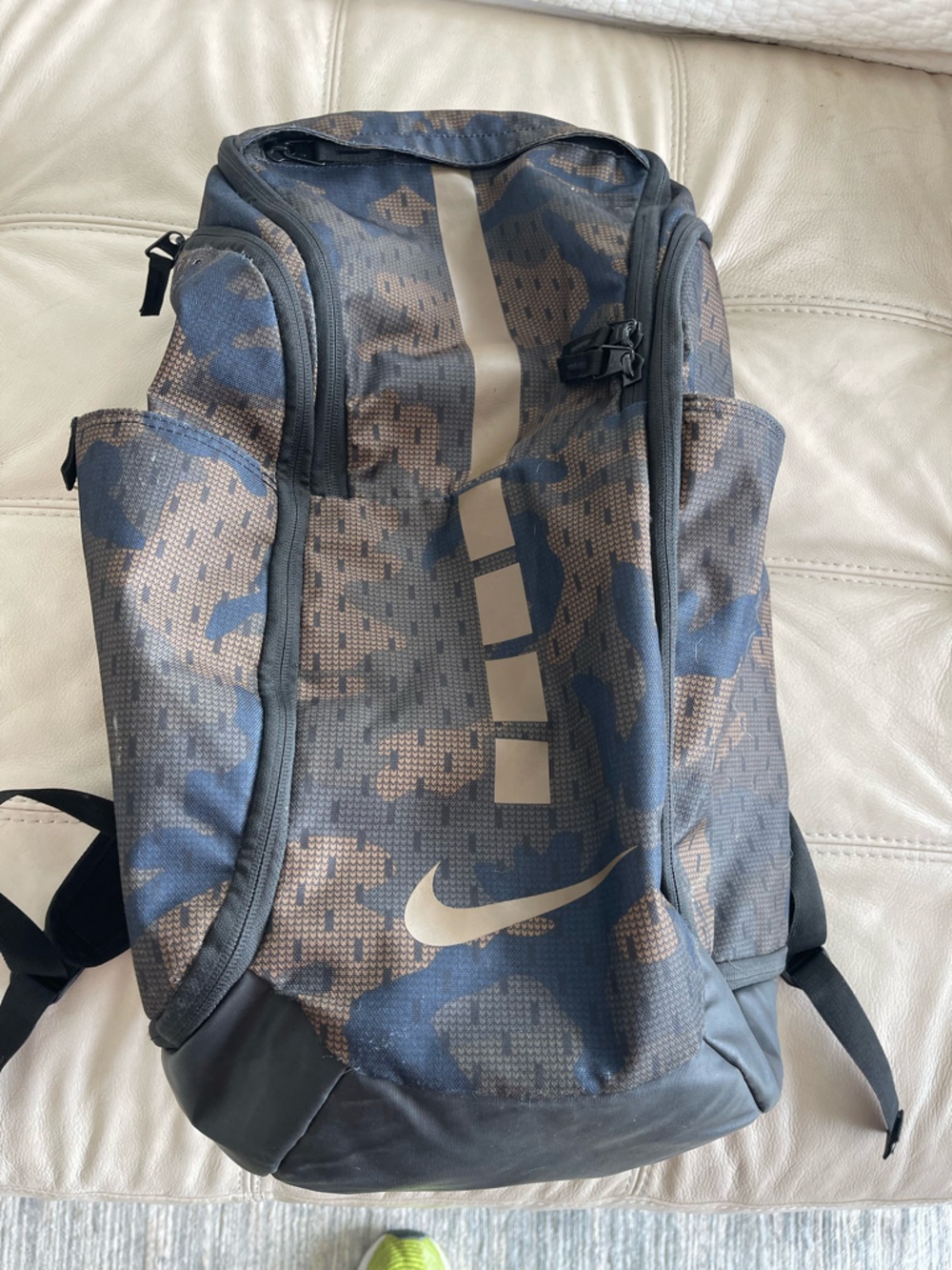 Nike Elite Blue and Brown Camo Backpack with Reflective Stripe